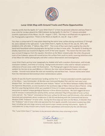 Lot #6503 Dave Scott’s Apollo 15 Lunar Orbit Flown Photography Chart - Image 3