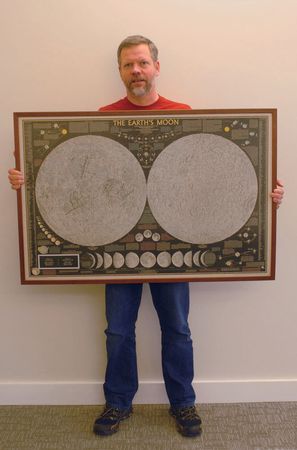 Lot #6370 Apollo 11 and 8 Oversized Crew Signed Moon Map - Image 5
