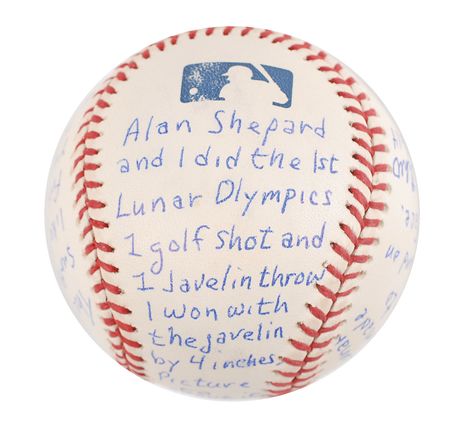 Lot #6497 Edgar Mitchell Signed Baseball - Image 2