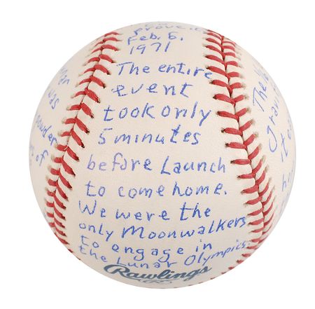 Lot #6497 Edgar Mitchell Signed Baseball - Image 3