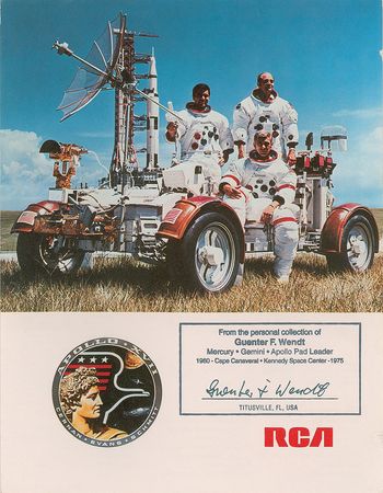 Lot #6114 Guenter Wendt’s Apollo 17 Crew-Presented Patch - Image 1