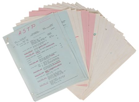 Lot #6122 Guenter Wendt?s Apollo-Soyuz Mission-Used Checklist - Image 1