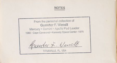 Lot #6121 Guenter Wendt Signed Collection of Apollo Ephemera - Image 3