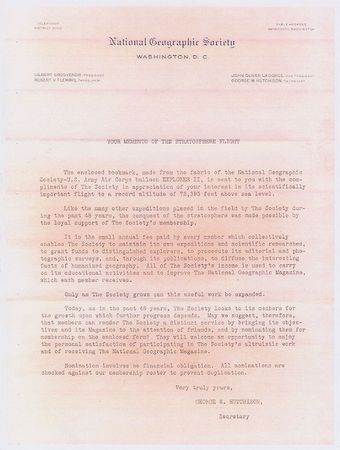 Lot #6012 Explorer II Flown Fabric Bookmark - Image 2