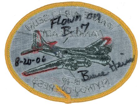Lot #6704 B-17 Flying Fortress Flown Patch - Image 2