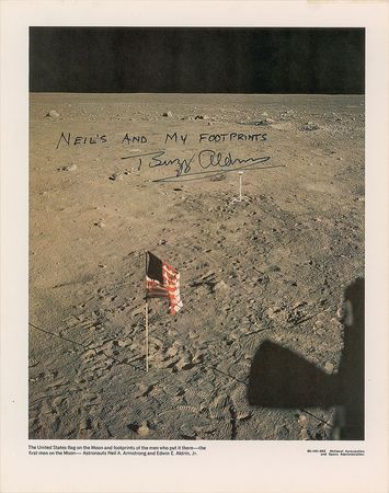 Lot #6206 Apollo 11: Buzz Aldrin Set of Eight Oversized Signed NASA Litho Photographs - Image 1