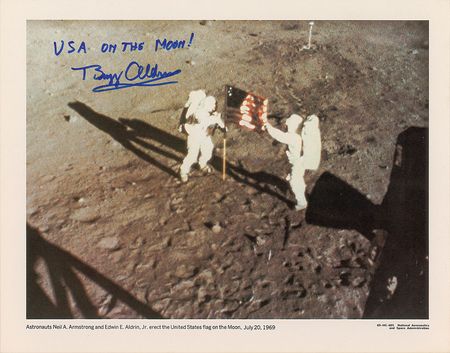 Lot #6206 Apollo 11: Buzz Aldrin Set of Eight Oversized Signed NASA Litho Photographs - Image 7