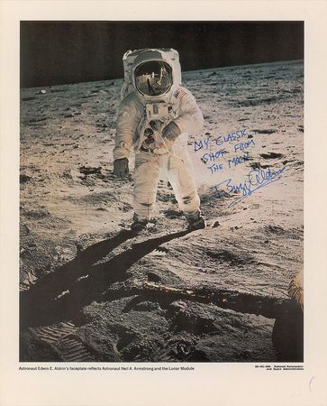 Lot #6206 Apollo 11: Buzz Aldrin Set of Eight Oversized Signed NASA Litho Photographs - Image 8
