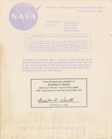 Lot #6130 Guenter Wendt’s Signed Collection of Apollo 11 Photographs - Image 13