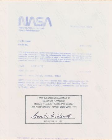 Lot #6133 Guenter Wendt’s Signed Collection of Shuttle Photographs - Image 4
