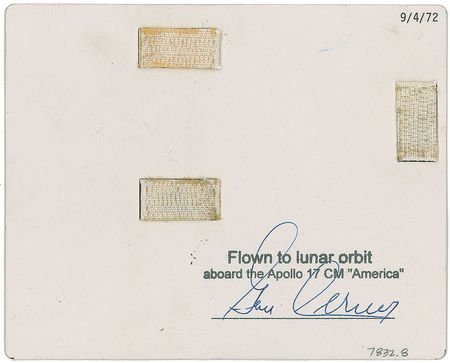 Lot #6569 Gene Ceran Apollo 17 Flown Cue Card - Image 2