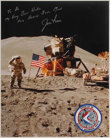 Lot #6304 Irwin and Cernan Pair of Oversized Signed Photographs - Image 2