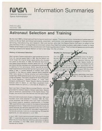 Lot #6077 Mercury Astronauts Signed Pamphlet and FDC - Image 2