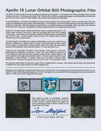 Lot #6354 Apollo 10 Lunar Orbit Still Photographic Film Negatives - Image 1