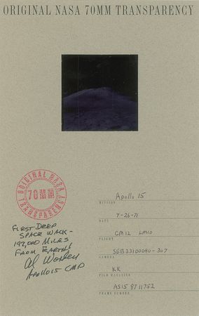 Lot #6536 Al Worden Signed Photograph and Film Frame - Image 1