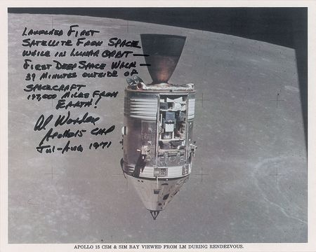 Lot #6536 Al Worden Signed Photograph and Film Frame - Image 2