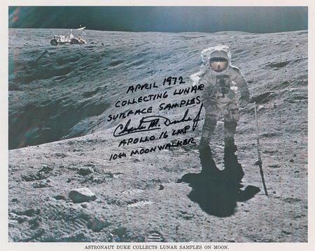 Lot #6563 Charlie Duke Signed Photograph and Film Frame - Image 2