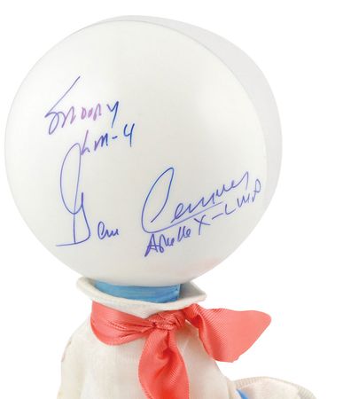 Lot #6352 Gene Cernan Signed Snoopy Doll - Image 2