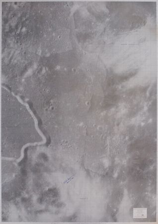 Lot #6519 Dave Scott Oversized Signed Lunar Map - Image 1