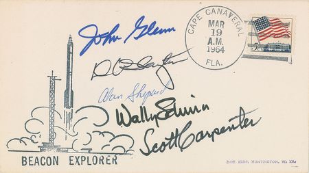 Lot #6078 Mercury 7 Astronauts Signed Covers - Image 1