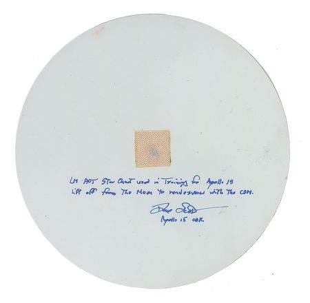 Lot #6518 Dave Scott’s Apollo 15 Training-Used LM Star Chart - Image 1