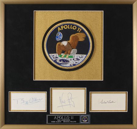 Lot #6373 Apollo 11 Signature Display - Image 1