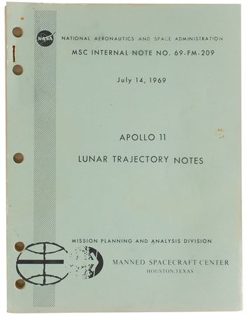 Lot #6408 Apollo 11 Lunar Trajectory Notes Manual - Image 1