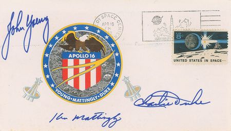 Lot #6542 John Young?s Apollo 16 Insurance Cover - Image 1