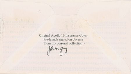 Lot #6542 John Young?s Apollo 16 Insurance Cover - Image 2