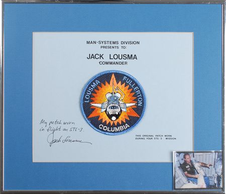 Lot #6641 STS-3: Jack Lousma’s Flown Mission Patch - Image 1