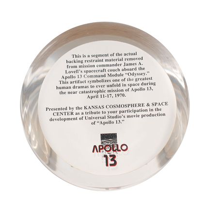 Lot #6469 Apollo 13 Flown Couch Fabric - Image 2