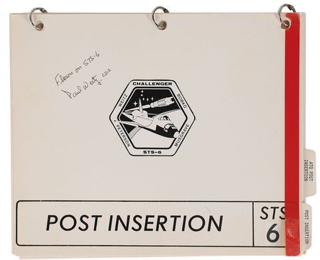 Lot #6642 STS-6: Paul Weitz’s Flown Post Insertion Checklist - Image 1