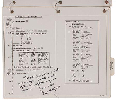 Lot #6642 STS-6: Paul Weitz’s Flown Post Insertion Checklist - Image 2