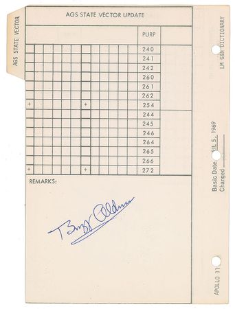 Lot #6368 Buzz Aldrin?s Apollo 11 Lunar Surface-Flown Checklist Page - Image 2