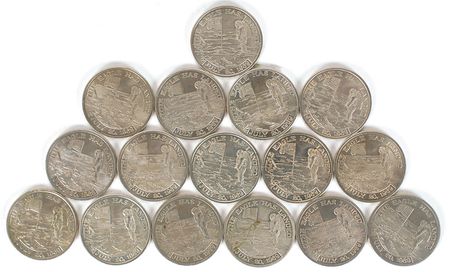 Lot #6405 Collection of 25 Apollo 11 Manned Flight Awareness Medallions - Image 2