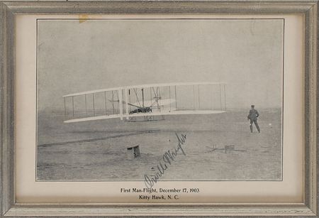 Lot #6003 Orville Wright Signed Photograph - Image 1