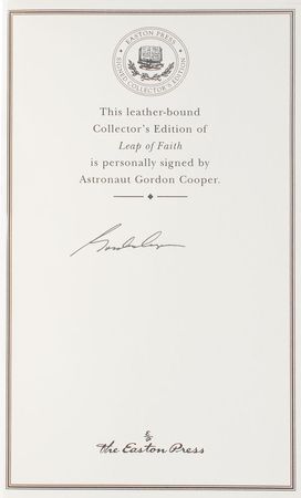 Lot #6065 Gordon Cooper Signed Book - Image 1