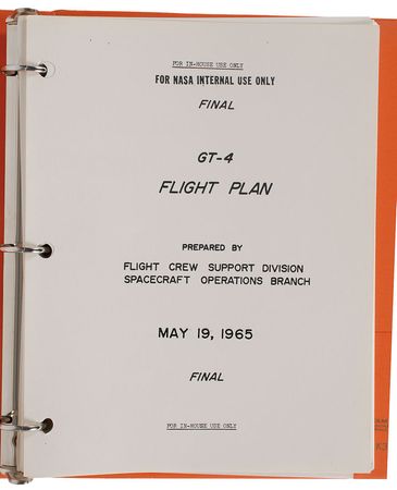 Lot #6153 Gemini 4 Flight Plan - Image 1