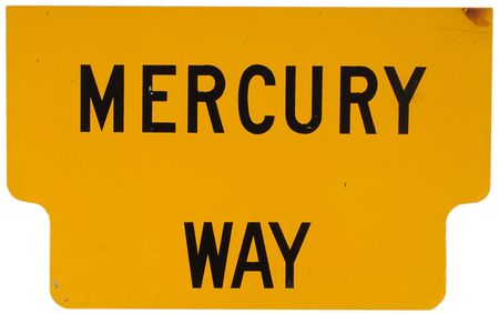 Lot #6050 Mercury-Atlas 9 NYC Parade Day Sign - Image 1