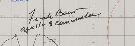 Lot #6330 Frank Borman Signed Earth Orbit Chart - Image 2