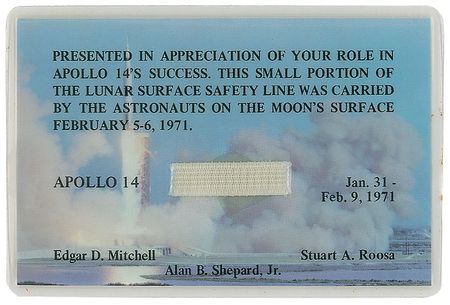 Lot #6490 Apollo 14 Lunar Surface-Used Safety Line Segment - Image 1