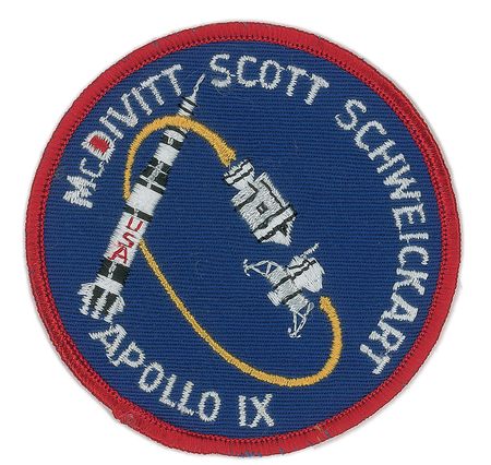Lot #6341 Jim McDivitt?s Apollo 9 Flown Crew Patch - Image 1
