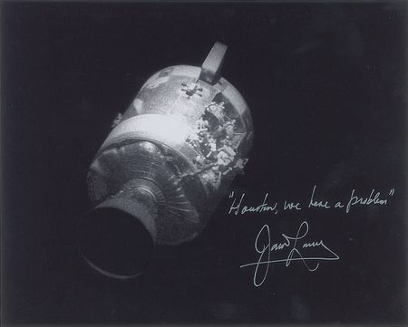 Lot #6479 James Lovell and Fred Haise Pair of Signed Photographs - Image 2