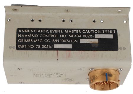 Lot #6238 Apollo CM Block I Caution and Warning Indicator Panel - Image 1