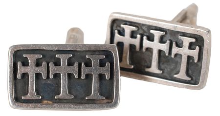 Lot #6431 Alan Bean?s Apollo 12 Lunar Surface-Flown Cross Cufflinks - Image 1