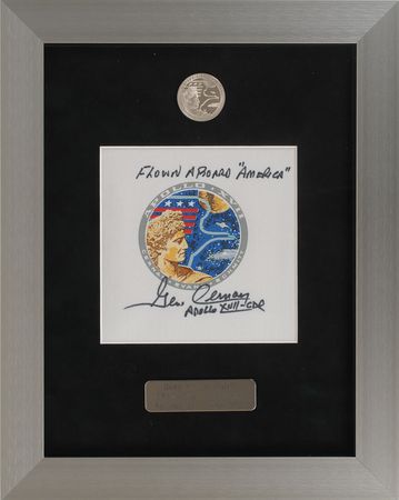 Lot #6570 Apollo 17 Flown Beta Cloth Patch - Image 1