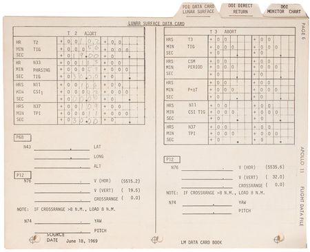 Lot #6369 Buzz Aldrin’s Training-Used Apollo 11 LM Data Card Book - Image 3