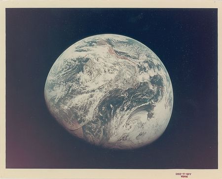 Lot #6336 Apollo 8 Original Red Numbered Photographs - Image 1