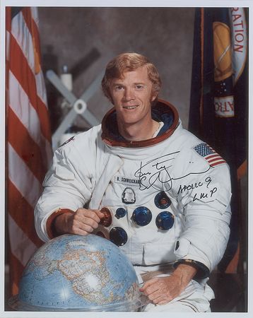 Lot #6345 Jim McDivitt and Rusty Schweickart Set of Three Signed Photographs - Image 2