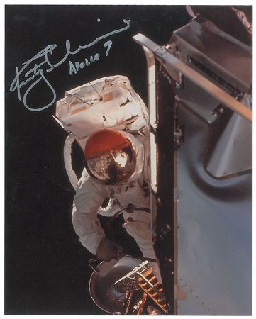 Lot #6345 Jim McDivitt and Rusty Schweickart Set of Three Signed Photographs - Image 3